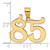14k Polished Number 85 Pendant APN85