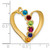 14k Polished 6-Stone Mothers Heart Slide Mounting XMP4/6