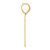 14k Brushed Border Script Number 17 Pendant SCN17
