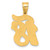 14k Brushed Border Script Number 18 Pendant SCN18