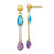 14K Amethyst and Blue Topaz Post Earrings YE1368