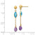 14K Amethyst and Blue Topaz Post Earrings YE1368