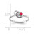 14k White Gold 3mm Ruby VS Diamond ring X9739R/VS