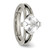 Chisel Titanium Polished with CZ Ring TB375-6