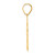 14k Brushed Border Script Number 20 Pendant SCN20