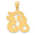 14k Brushed Border Script Number 85 Pendant SCN85