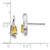 14k White Gold Citrine and Diamond Post Earrings XBS397