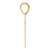 14k Brushed Border Script Number 47 Pendant SCN47