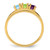 14k Genuine 3 Stone Mother's Ring XMR7/3GY