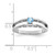 Sterling Silver Rhodium-plated 3mm Synthetic Family Jewelry Ring XMR71/1SS-7