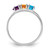 Sterling Silver Rhodium-plated Synthetic 3 Stone Mother's Ring XMR7/3SS-6