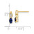 14k Sapphire and Diamond Post Earrings XBS611
