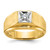 10k Two-tone IBGoodman Men's Polished and Satin Diamond Complete Ring B05502-0YWA