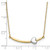 14k Two-tone Heart Bar 18 inch Necklace SF2878-18