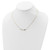14k Two-tone Heart Bar 18 inch Necklace SF2878-18