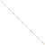 10K Two-Tone Diamond-cut Beads and Infinity 10in Plus 1in ext. Anklet 10ANK301-10