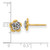 14K Two-tone Flower Post Earrings YE2081
