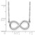 14K White Polished Infinity Necklace SF2652-16.75