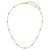 14K Two-tone D/C Beads w/ 2in Ext Necklace SF2003-16