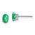 14k White Gold Emerald Earrings XE86WE-B