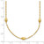 14k Diamond-cut w/Satin Oval Beads Necklace SF2754-18