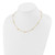 14k Diamond-cut w/Satin Oval Beads Necklace SF2754-18