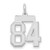 14kw Small Satin Number 84 Charm WSS84