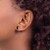14k White Gold 7x5mm Oval Garnet Checker Earrings XE87WGC