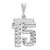 14kw Small Brushed Diamond-cut Number 15 Charm WSN15
