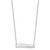 14k White Gold Small BRADLEY HAND Curved Bar Necklace XNA1074W