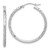 14k White Gold Polished and Satin D/C 2.00mm Hoop Earrings TC1047W
