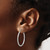 14k White Gold Polished and Satin D/C 2.00mm Hoop Earrings TC1047W
