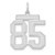 14kw Medium Satin Number 85 Charm WSM85
