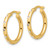 14K Polished CZ Hoop Earrings TC1054