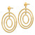14k Fancy Circle Dangle Post Earrings TC490