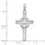10K White Gold Polished Claddagh Cross Pendant 10M1338W