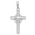 10K White Gold Polished Claddagh Cross Pendant 10M1338W