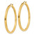 14k 3mm Polished Square Hoop Earrings TE542