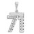 14kw Small Brushed Diamond-cut Number 71 Charm WSN71