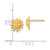14k Satin Diamond-cut Sun Post Earrings TE653
