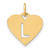 14ky Initial Letter L Initial Charm XNA1338Y/L