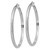 14K White Gold Diamond-cut 3.5x52mm Hollow Hoop Earrings TC816