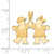 14k Solid Boy Facing Right and Girl Facing Left Engravable Charm XK283