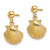 14K Polished Scallop Shell Dangle Earrings TE748