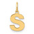 14ky Letter S Initial Pendant XNA1337Y/S