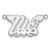 14k White Gold 3D Polished Hearts Name Plate XNA241W