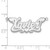 14k White Gold 3D Polished Hearts Name Plate XNA241W