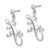 14K White Gold Polished Gecko Dangle Earrings TE674W