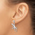 14K White Gold Polished Gecko Dangle Earrings TE674W