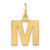 14ky Letter M Initial Pendant XNA1337Y/M
